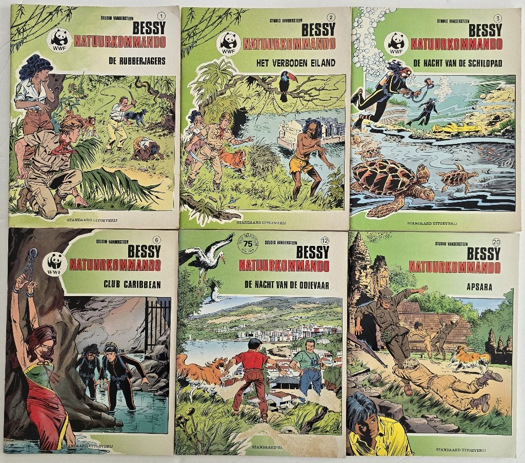 Strips - Bessy natuurkommando - lot 6 albums, Boeken, Ophalen of Verzenden