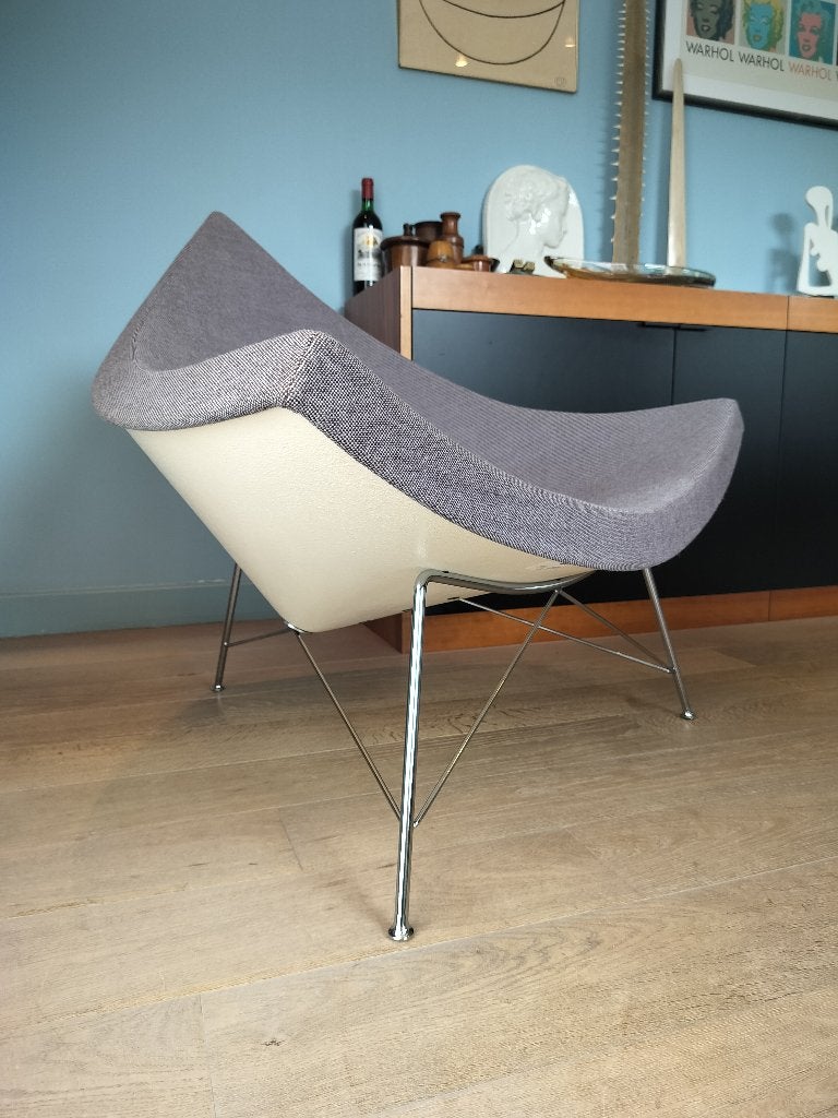 Une chaise vintage par George Nelson pour Vitra, Antiquités & Art, Marqué, Plastique, Enlèvement, Beige