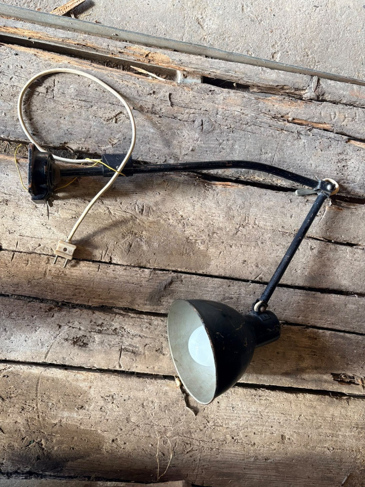 vintage lamp machinelamp bureaulamp mancave industrieel, Enlèvement, Liseuse
