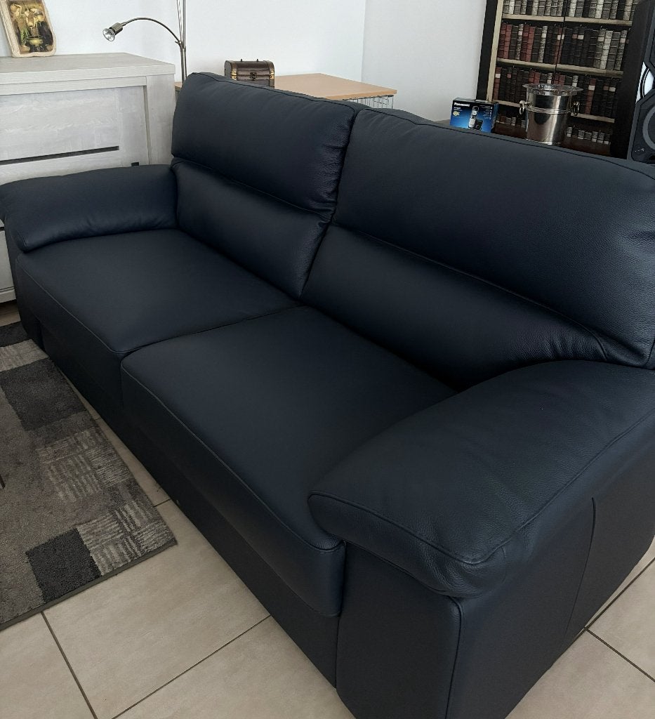 Canapé cuir 3 personnes, Maison & Meubles, Comme neuf, Enlèvement, Cuir, Moderne