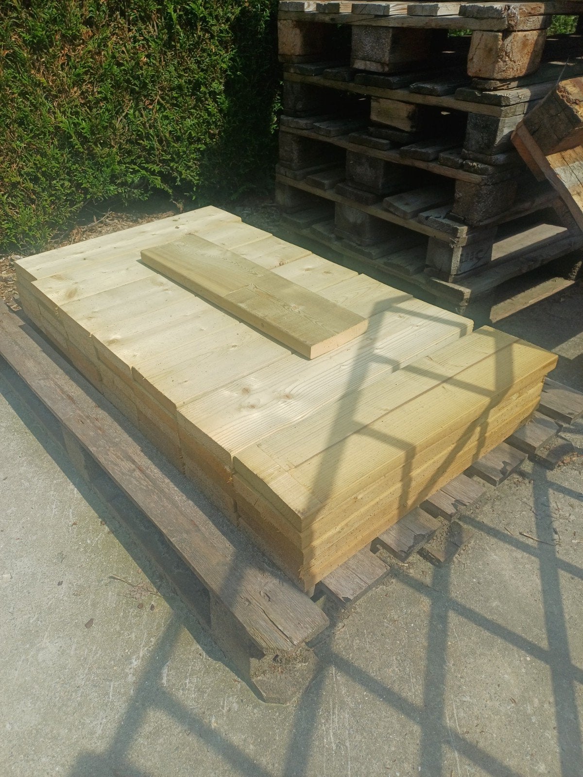Geïmpregneerde plankjes, Tuin en Terras, Ophalen, Nieuw, Minder dan 180 cm, Planken