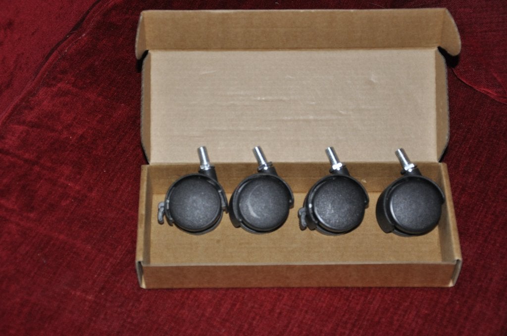4 ROULETTES DOUBLES 40mm - M8, Enlèvement ou Envoi, Neuf, Autres matériaux, Pied de table