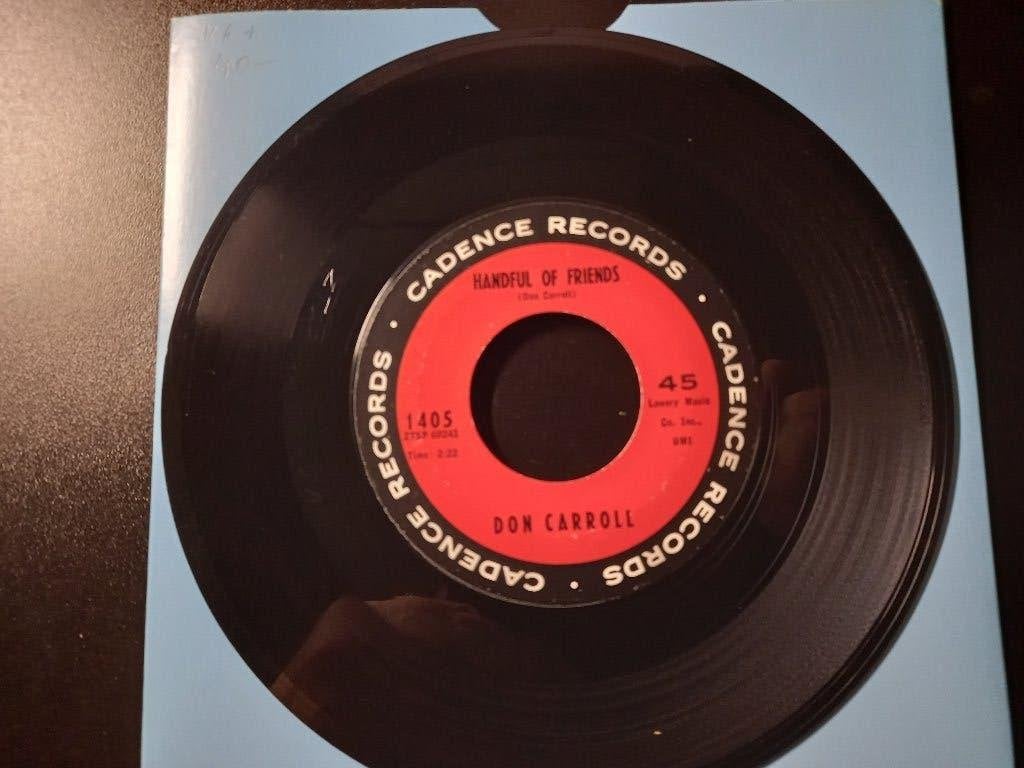 Don Carroll – Handful Of Friends '7 Popcorn, 7 inch, Ophalen of Verzenden, Pop, Overige typen
