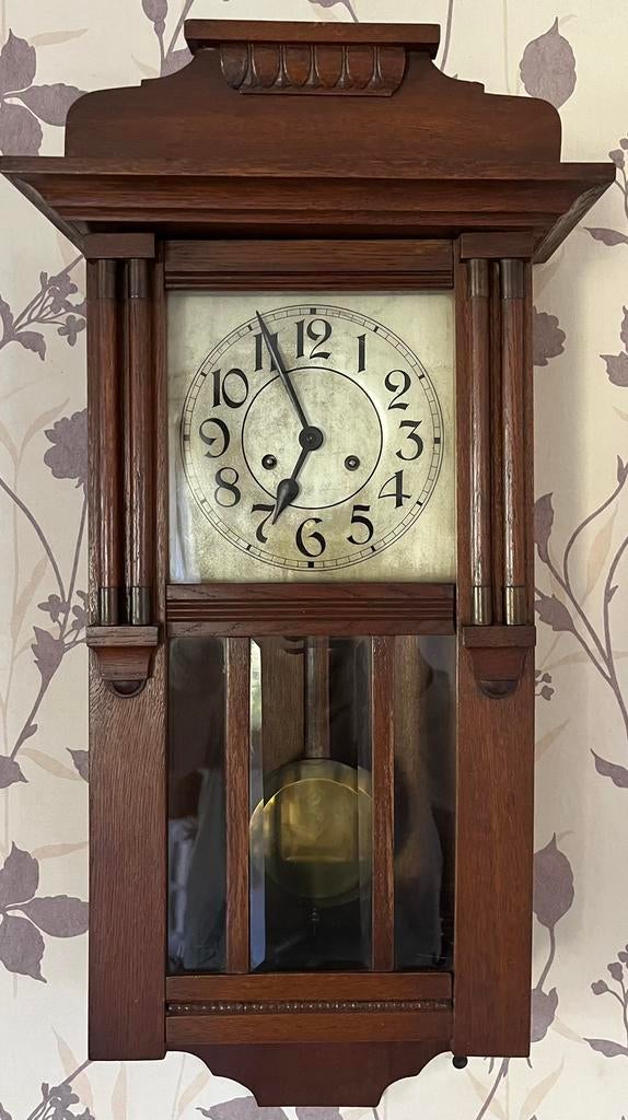 Art Nouveau-stijl wandklok – zeer goed originele staat, Antiek en Kunst, Antiek | Klokken, Ophalen