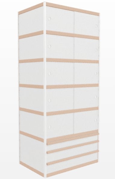 Witte “Kewlox” Kast met laden, Huis en Inrichting, 200 cm of meer, Zo goed als nieuw, 50 tot 75 cm, 50 tot 100 cm