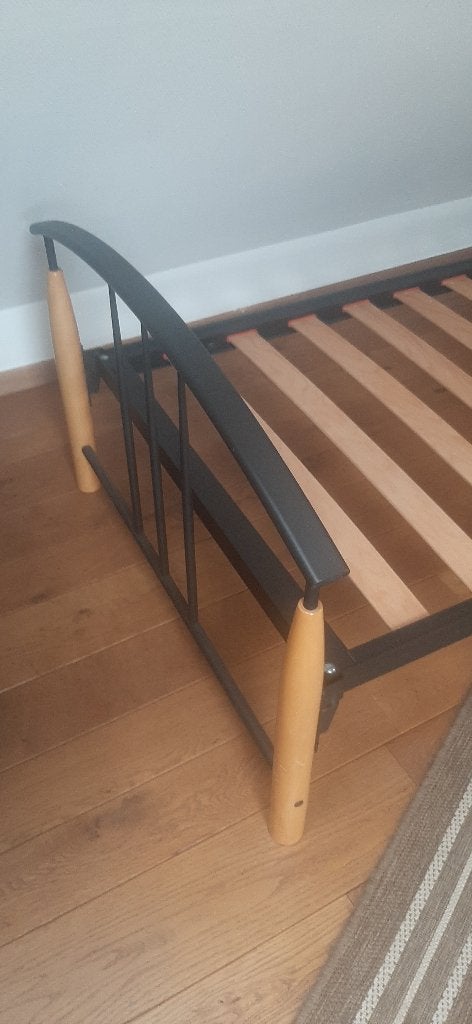 Lit 1 pers 0,90cm / 2 m, Ophalen, Zo goed als nieuw, Eenpersoons, Zwart