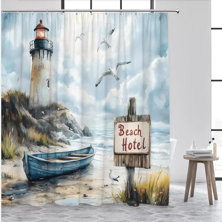 Rideaux de douche Summer Beach Views (180 x 200 cm), Enlèvement ou Envoi, Neuf