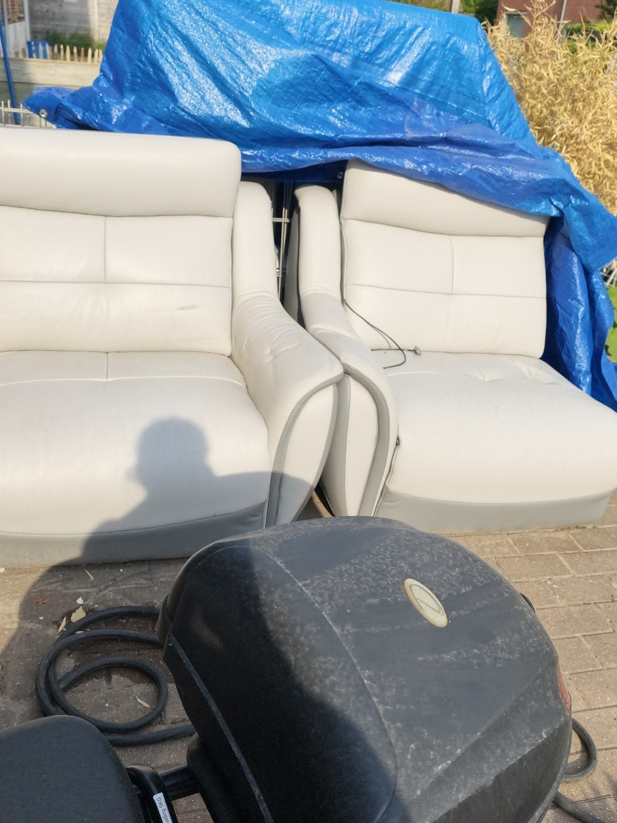 Elektrische relaxzetel lichtgrijs, Watersport en Boten, Speedboten, Ophalen, Gebruikt, Overige materialen, Met afstandsbediening