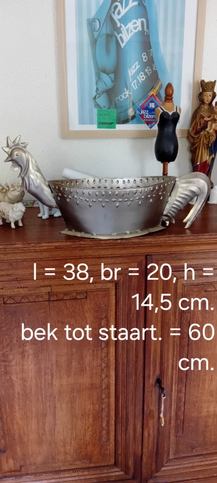 Coupe à fruits en métal Brocante, Antiquités & Art, Enlèvement ou Envoi