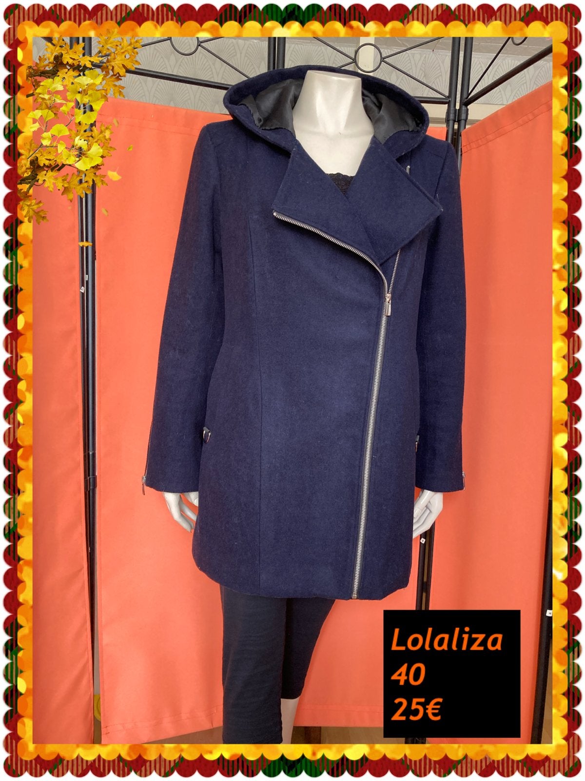 Jas dames 40. Lolaliza, Kleding | Dames, Ophalen of Verzenden, Zo goed als nieuw, Maat 38/40 (M), Blauw