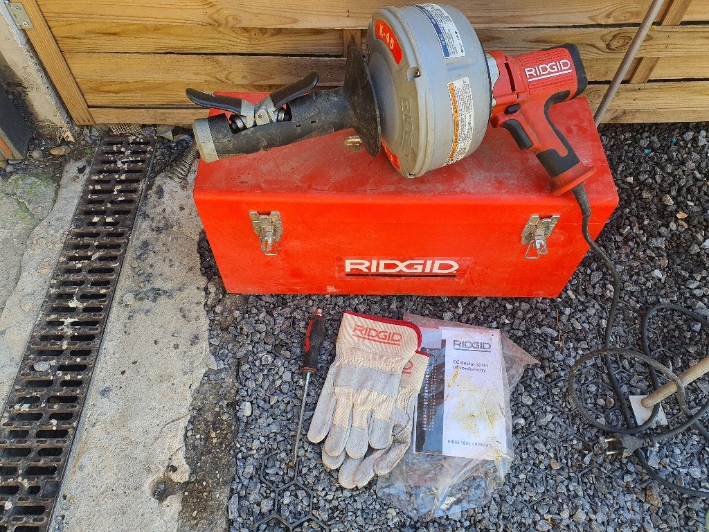 Machine à évier RIDGID K-45AF-5 230 V + outils 5 pièces, Articles professionnels, Machines & Construction | Entretien & Nettoyage