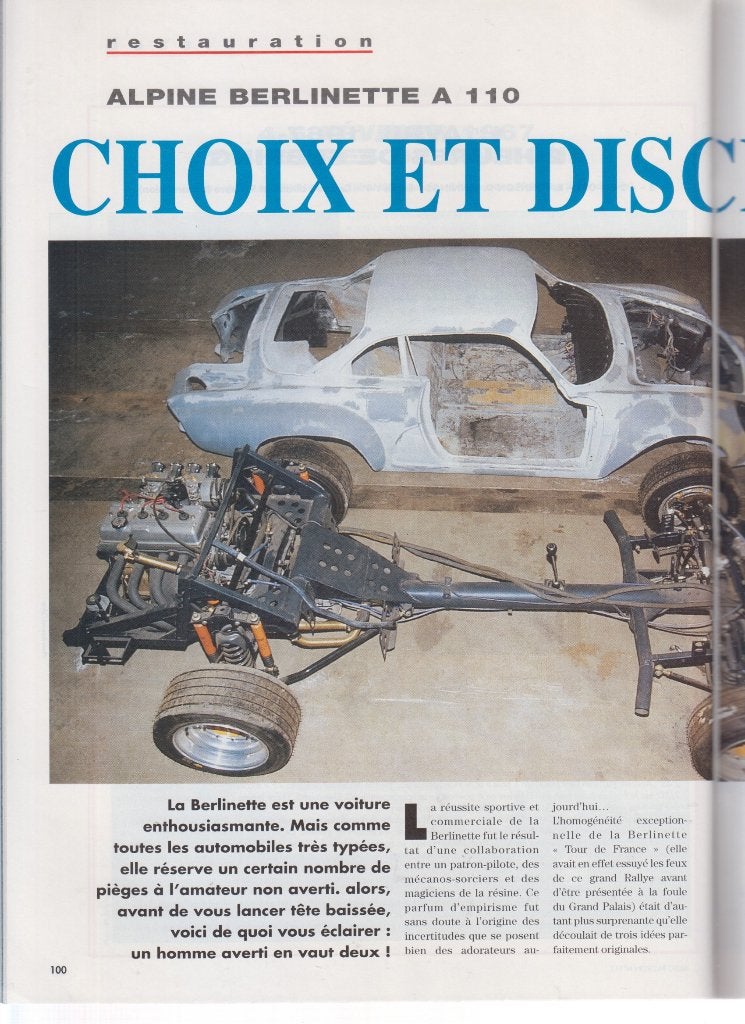 Alpine Renault A110 restauration classic car collection, Verzenden, Gelezen, Renault