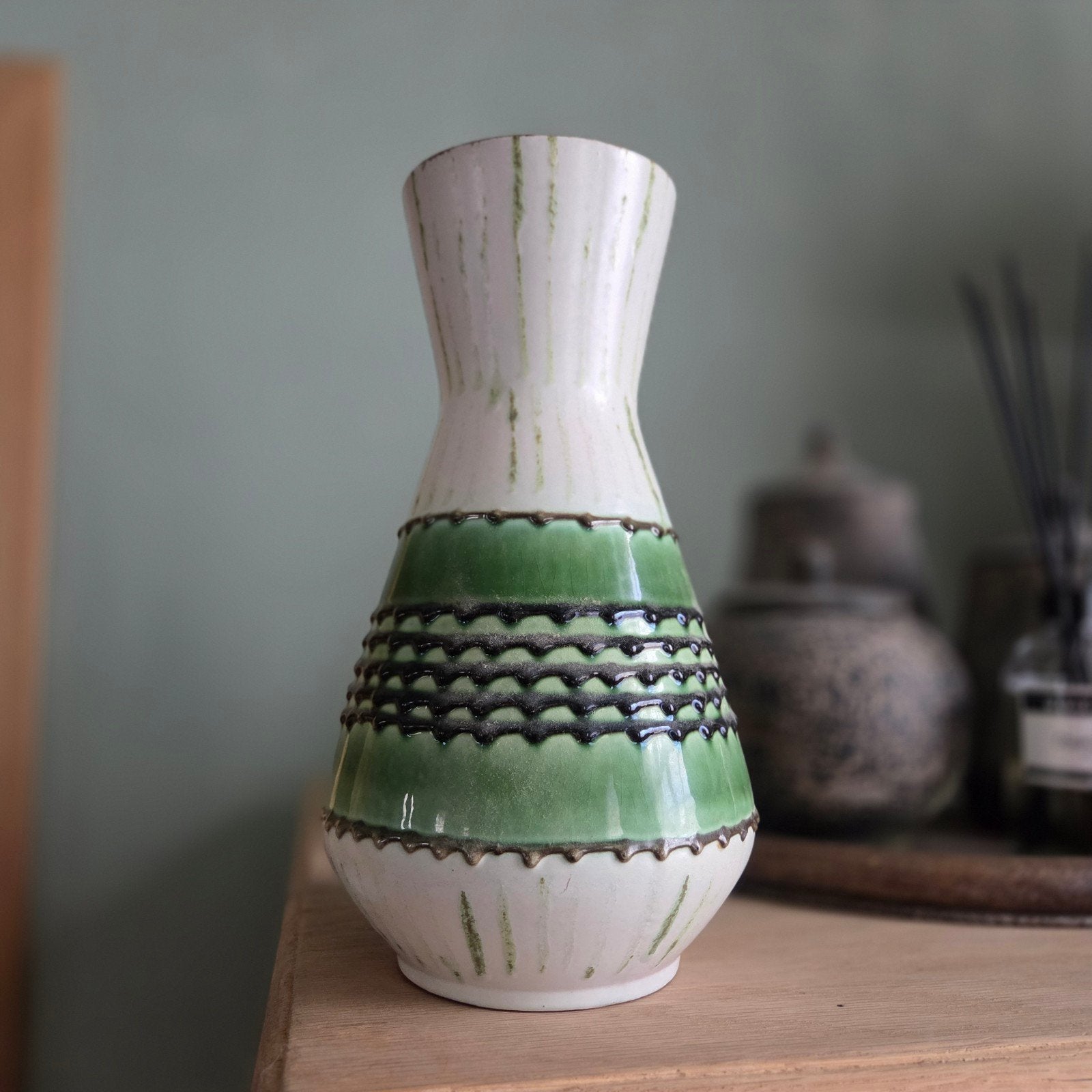 Vintage keramische vaas - 29 cm (Zwalm), Ophalen