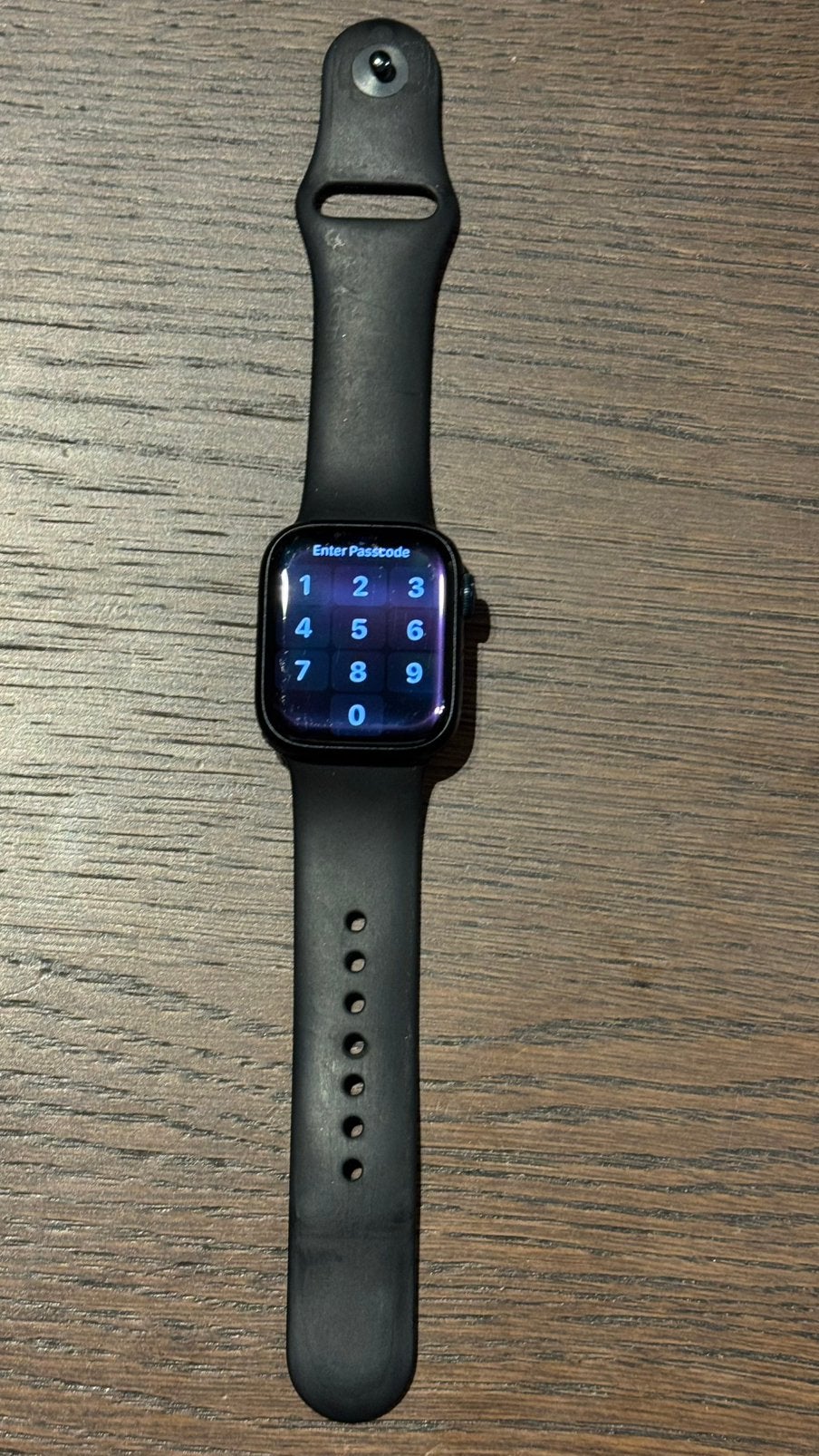 Apple Watch Series 7 41mm + kabel – zwart – 80% batterij, Handtassen en Accessoires, Zwart, IOS, Ophalen of Verzenden, Zo goed als nieuw
