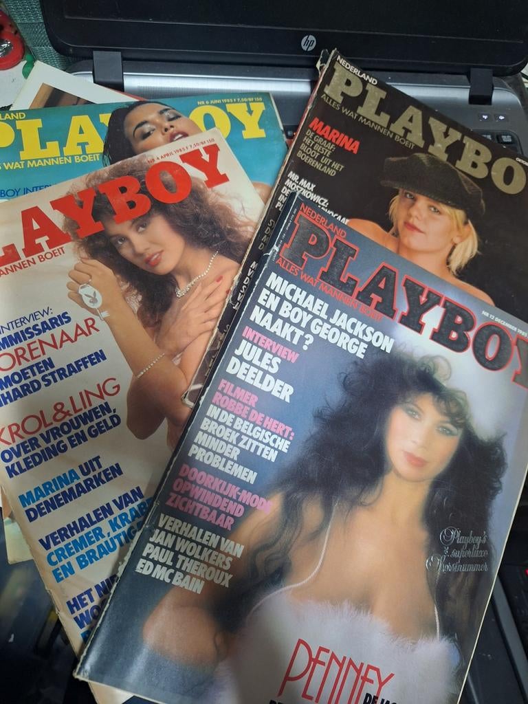4 playboy magazines  jaren 80, Enlèvement ou Envoi