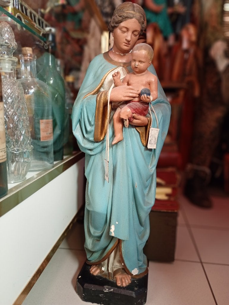 Statue vierge à l'enfant, Antiquités & Art, Antiquités | Objets religieux, Enlèvement