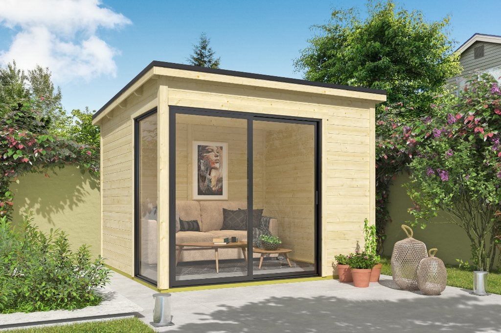 Blokhut Julia 295x295 Onbehandeld vuren, Verzenden, Nieuw