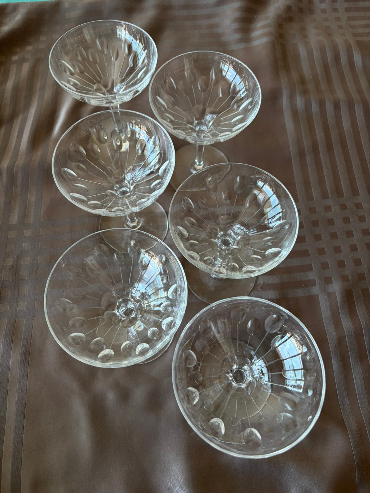 6 champagnecoupes VSL - model Nestor, Antiek en Kunst, Ophalen of Verzenden