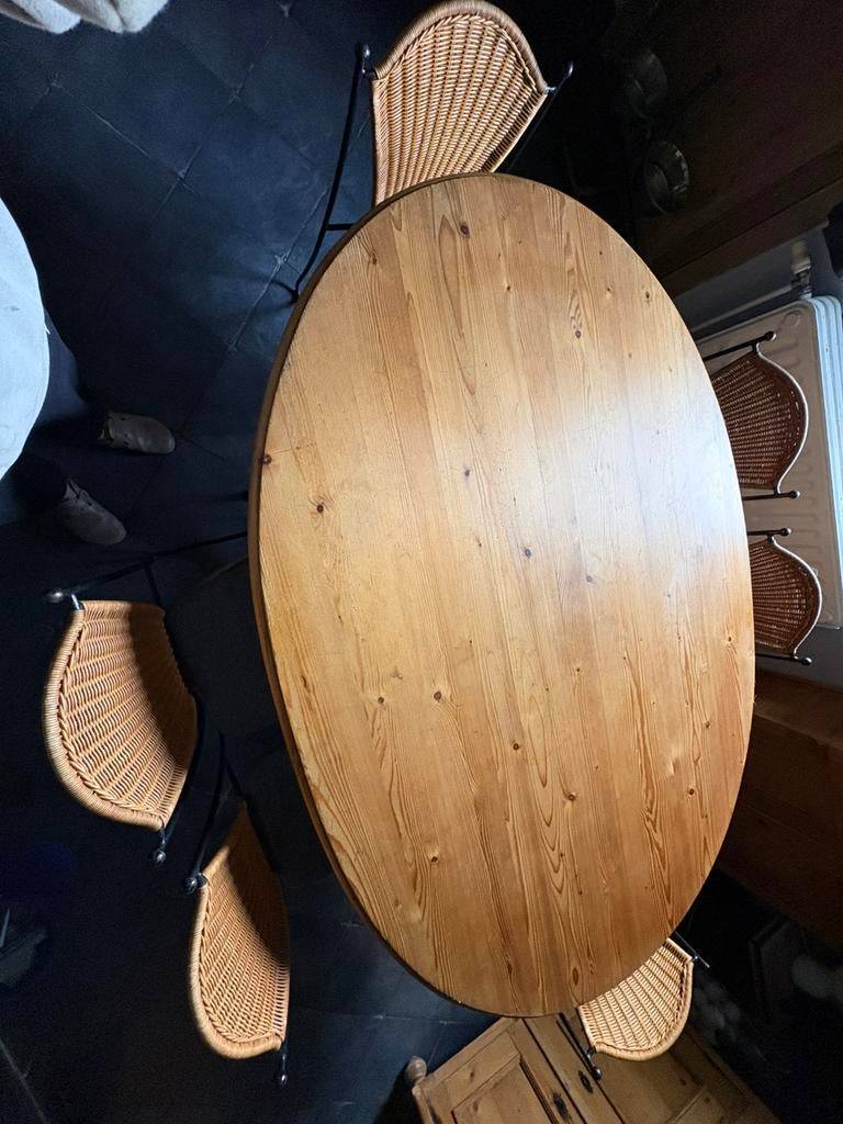 Table de salle a manger et 6 chaises, 150 à 200 cm, 100 à 150 cm, Utilisé, Chêne
