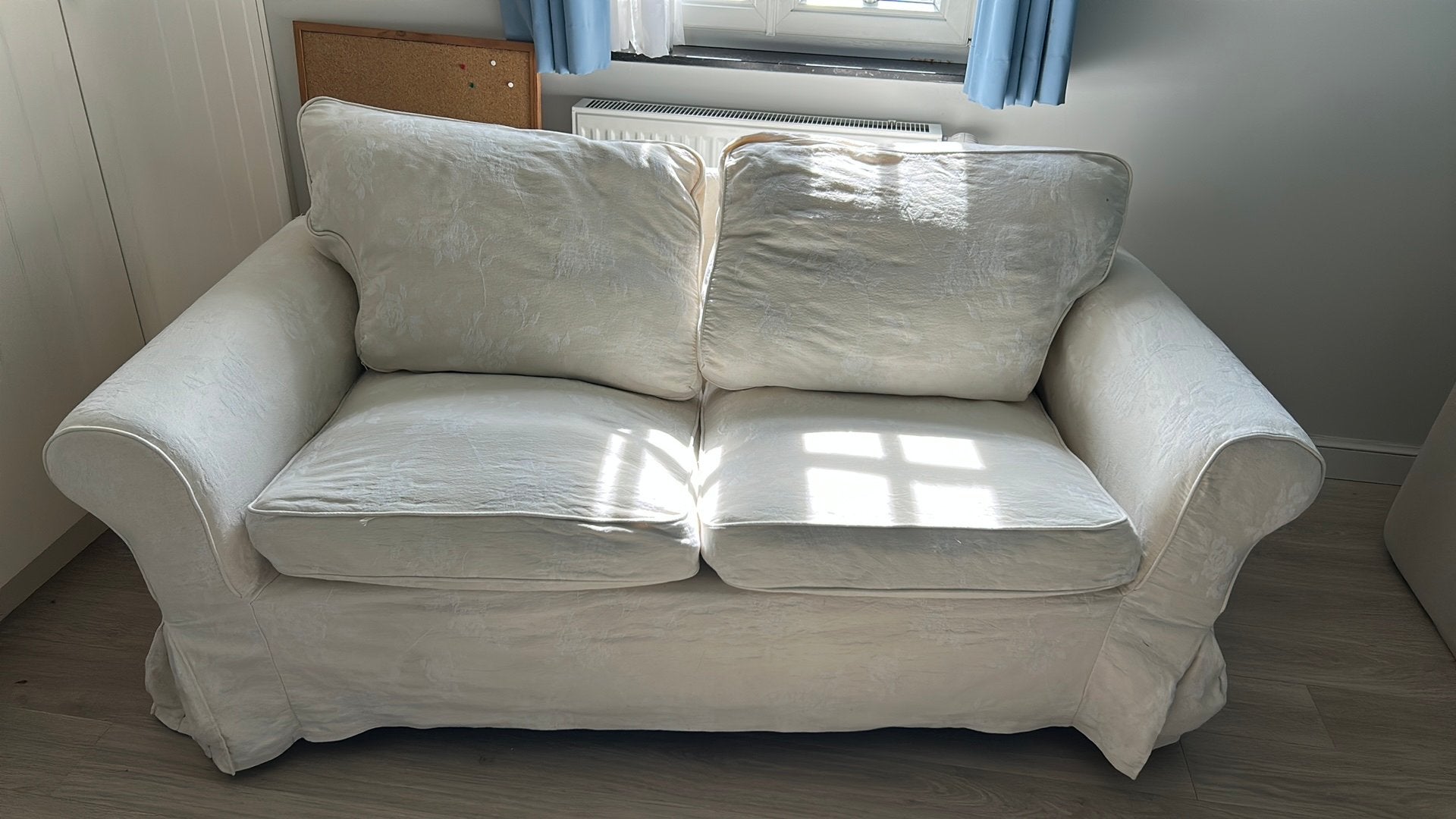 Ektorp 2-zitsbank - beige hoes, Huis en Inrichting, Zetels | Zetels, Ophalen, Gebruikt, 150 tot 200 cm, Tweepersoons