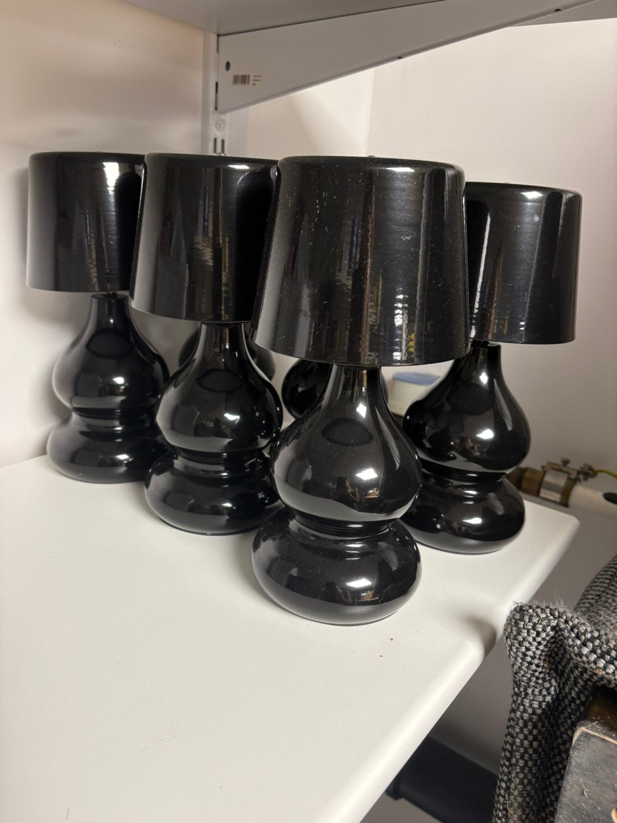 6 lampes de table sur piles, Comme neuf, Enlèvement, Métal, 20 cm
