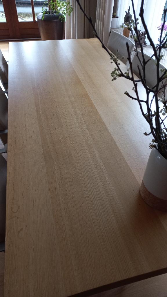 Eiken tafel zonder noesten foutloos A-kwaliteit op maat., Enlèvement ou Envoi, Bois
