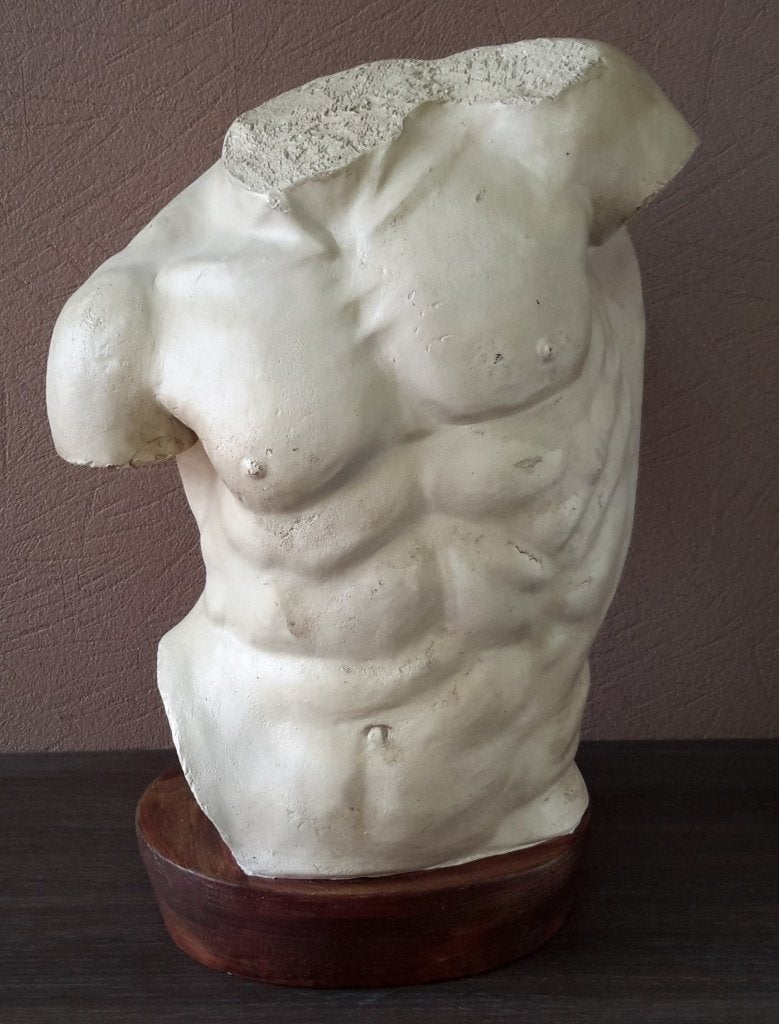 Lot / partij buste man / vrouw op staander ( NIEUW ), Antiek en Kunst, Ophalen of Verzenden, Buste, Man