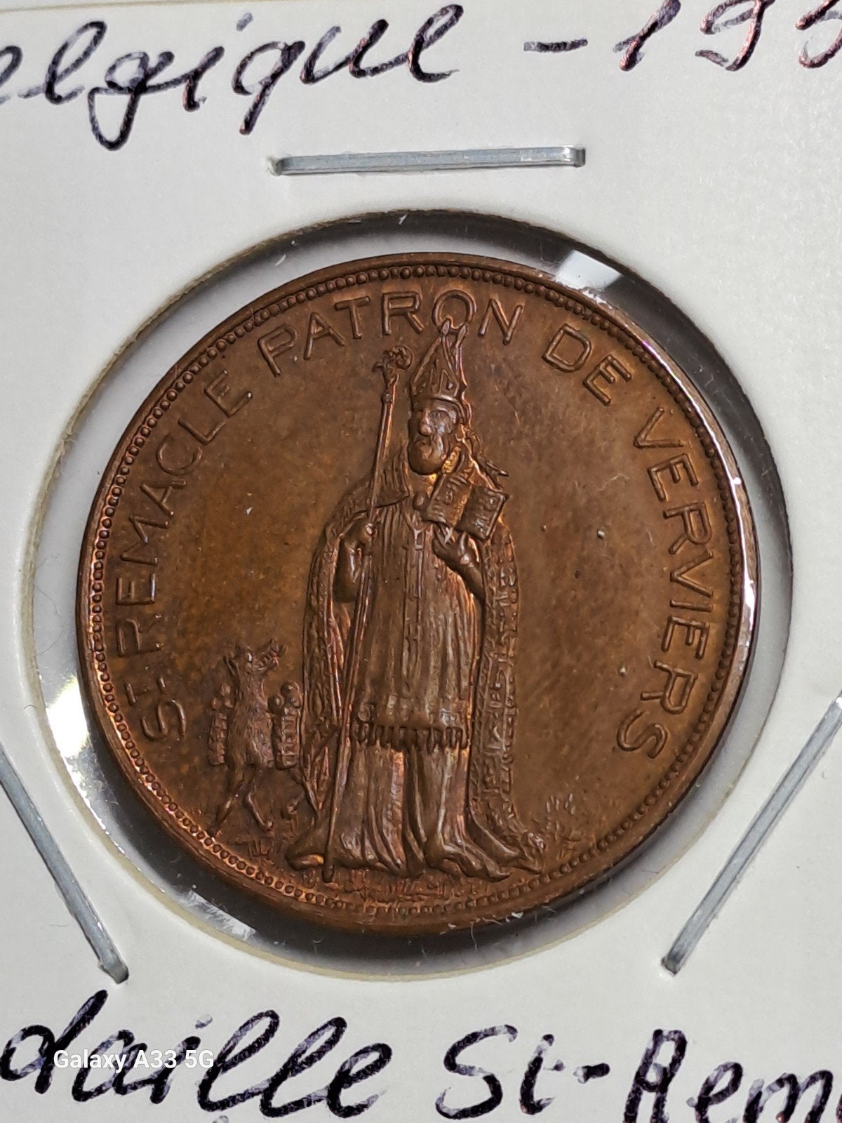 Belgique-Medaille comm-ve  St.-Remacle-Verviers-1938-5000 ex, Enlèvement ou Envoi, Bronze
