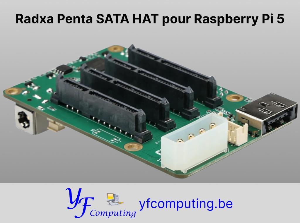 Radxa Penta SATA HAT pour Raspberry Pi 5 – Neuf, Hobby & Loisirs créatifs, Composants électroniques, Enlèvement ou Envoi, Neuf