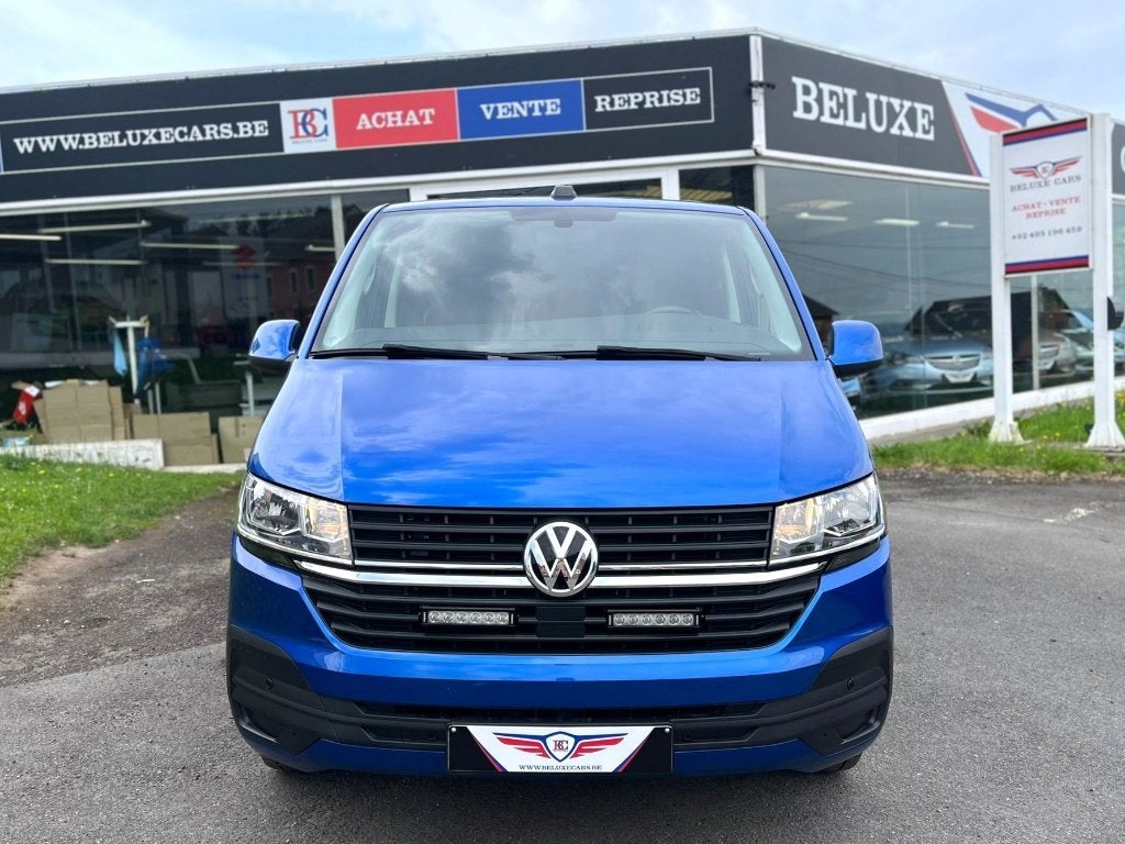 VW TRASPORTER T6 2.0 TDi*DSG*4-MOTION*DOUBLE-CAB*UTILITAI, Auto's, Volkswagen, Automaat, Stof, 4 cilinders, Blauw