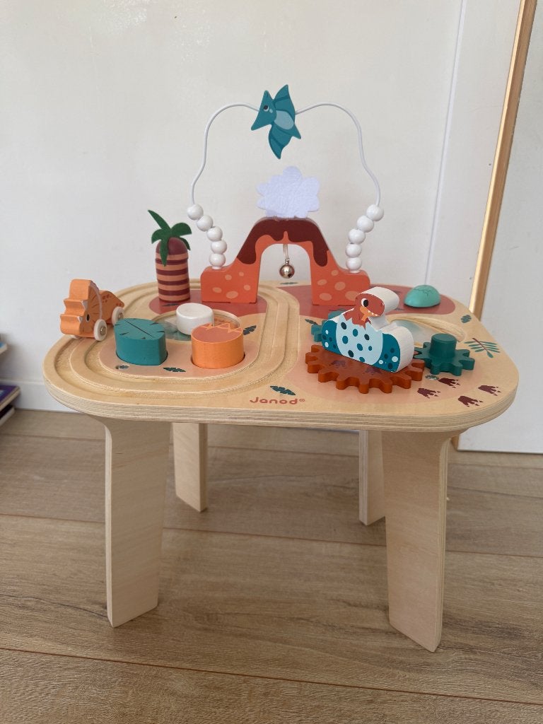 Janod Dino activity tafel, Enlèvement ou Envoi, Comme neuf, Meuble ou Kitchenette
