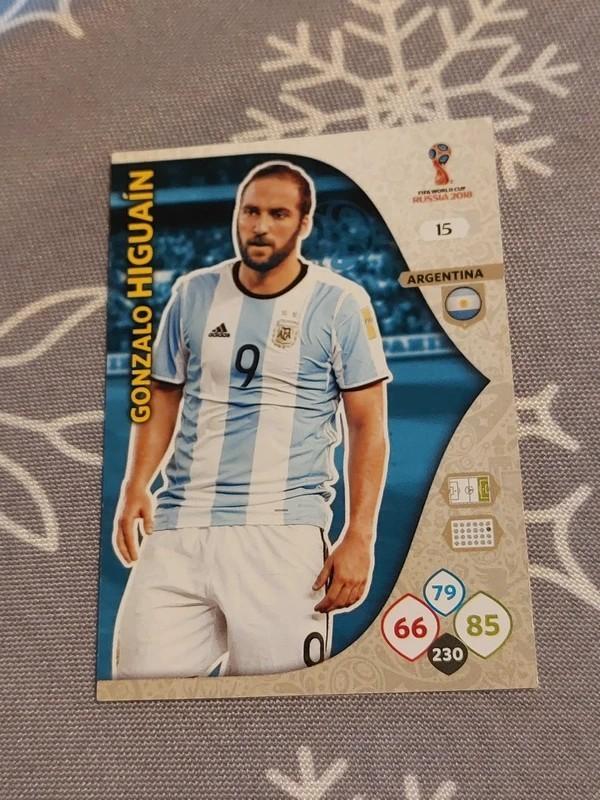 Voetbalkaart/Panini/Gonzalo Higuain/Argentinië : WK 2018, Ophalen of Verzenden, Zo goed als nieuw, Spelerskaart