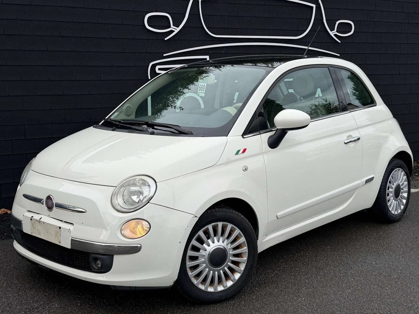 Fiat 500 1.3d Multijet+AIRCO+TOIT PANO+JANTES+EURO 5, Autos, Fiat, Euro 5, Achat, Beige, Boîte manuelle