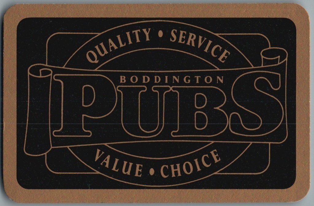 speelkaart - LK16316 - Boddington's Pubs, Verzamelen, Ophalen of Verzenden, Zo goed als nieuw, Speelkaart(en)