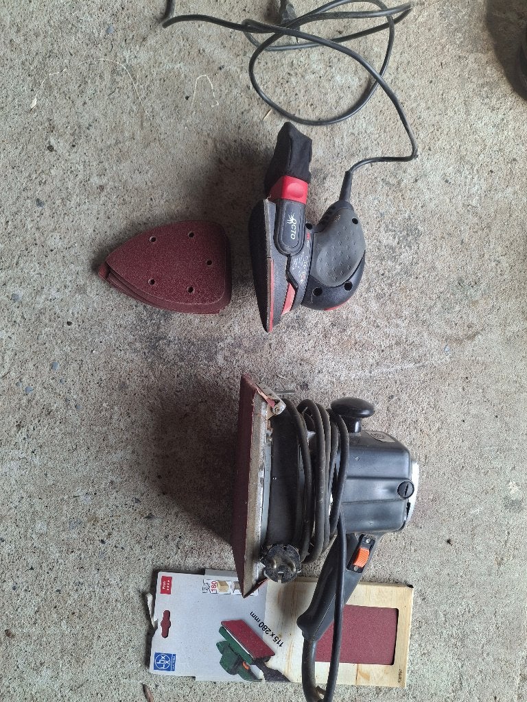 Lot ponceuses, Bricolage & Construction, Enlèvement, Utilisé, Moins de 600 watts, Autres types