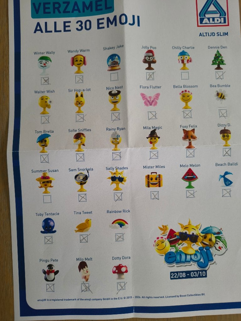 emoji's aldi 2026, Divers, Enlèvement, Neuf