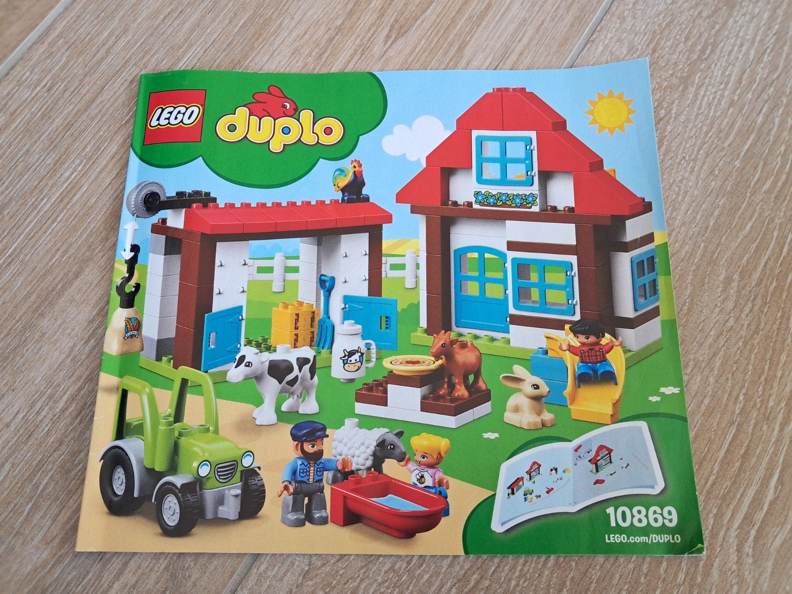 Duplo Avonturen op de boerderij set 10869 + handleiding, Ensemble complet, Instructions incluses, Comme neuf, Duplo