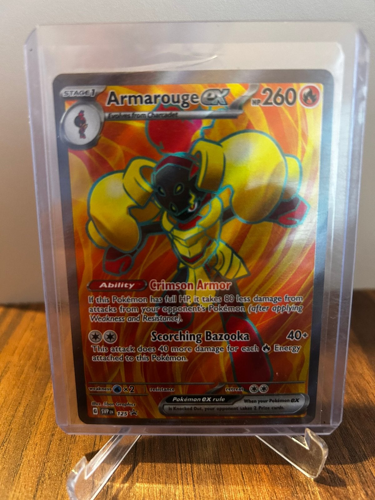 Pokemon armarouge ex fa promo, Ophalen of Verzenden, Zo goed als nieuw, Booster