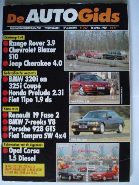 AutoGids 327 BMW 3 E36 Coupé Honda Prelude Range Rover Corsa, Envoi, Comme neuf, Général