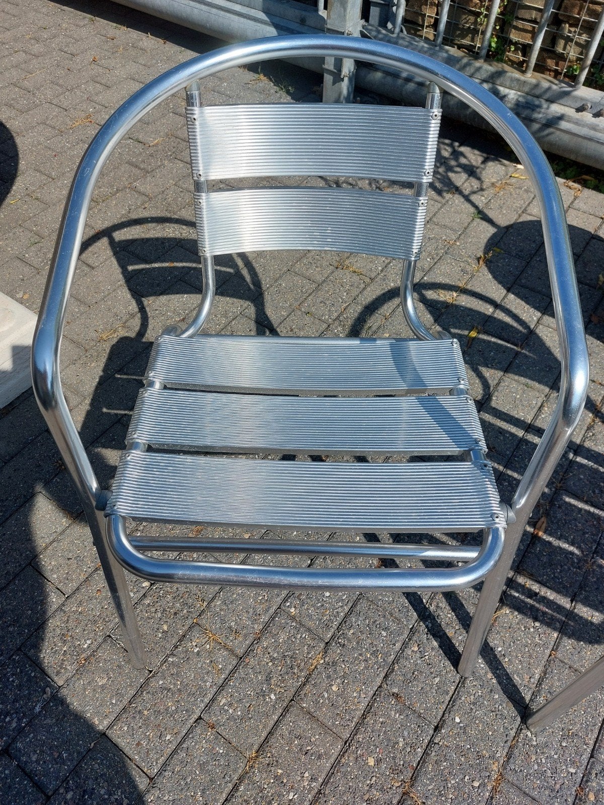 4x aluminium terras stoelen, Tuin en Terras, Ophalen