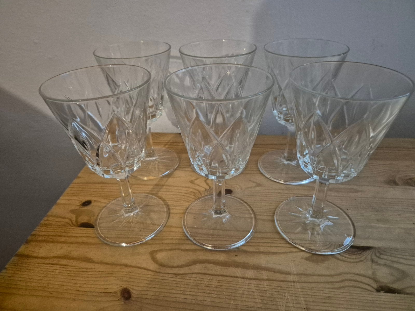 6 verres en cristal, Collections, Enlèvement ou Envoi