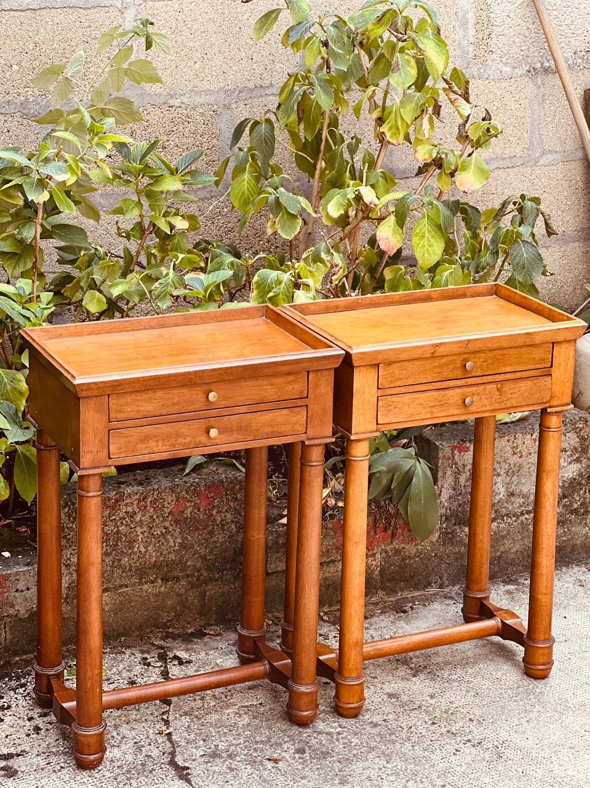 Tables chevet vintage de style Empire, Maison & Meubles, Enlèvement, Comme neuf