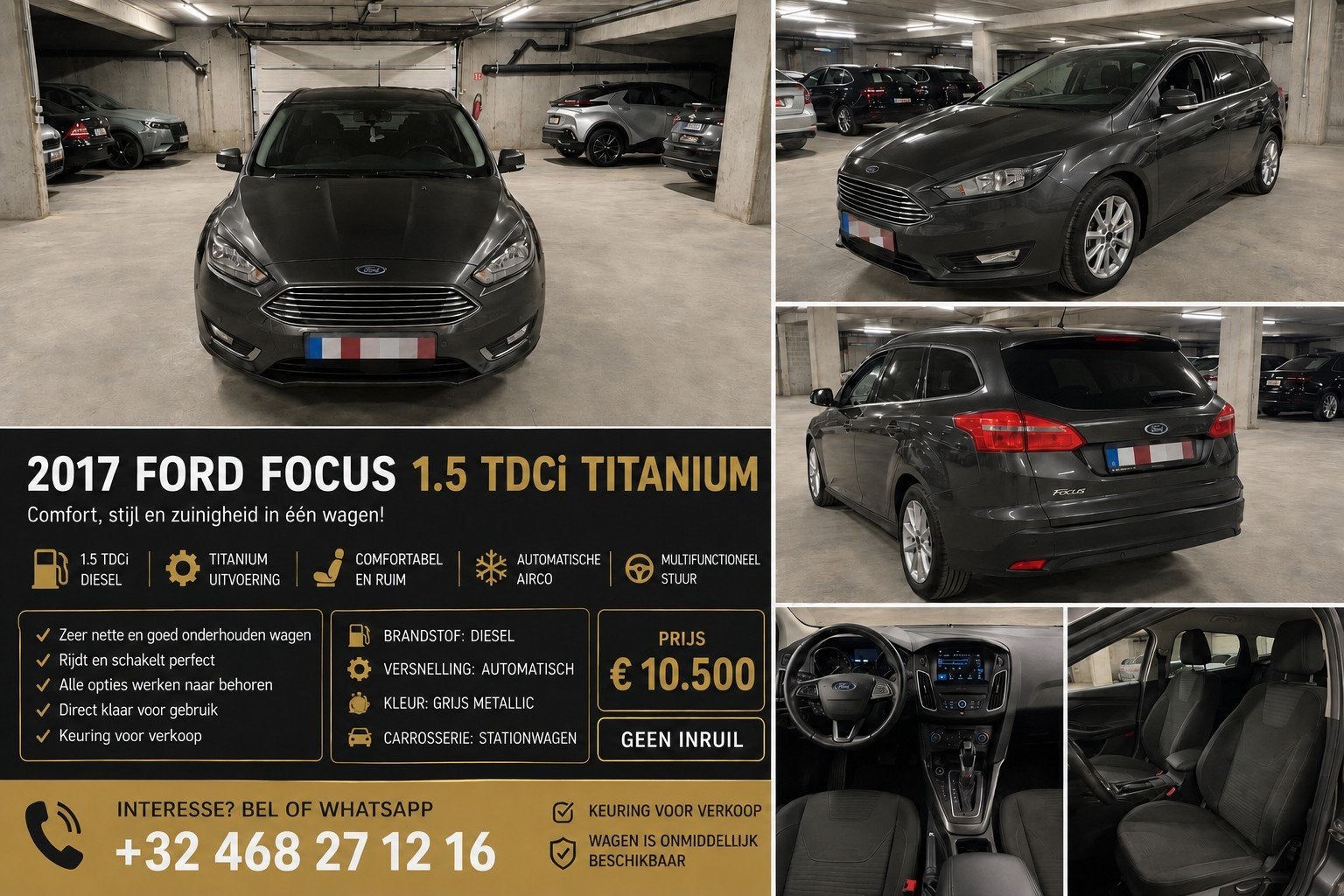 FORD FOCUS 2017 1.5 TDCI TITANIUM DIESEL AUTOMATISCH, Autos, Ford, Achat