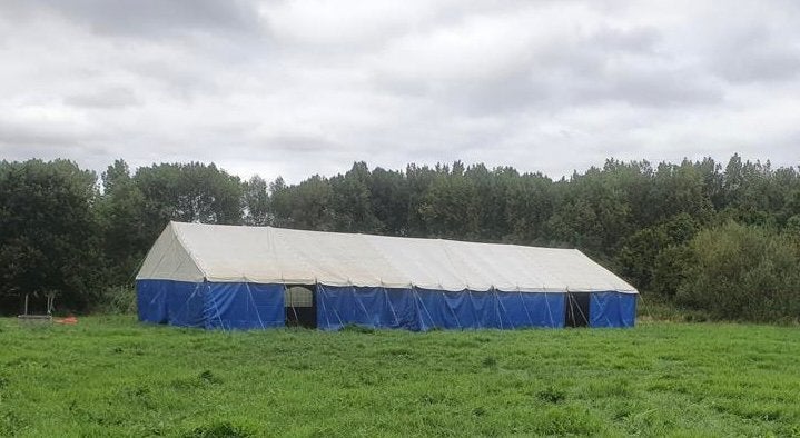 Spantent 12m te koop, Ophalen, Gebruikt, Opvouwbaar, Partytent