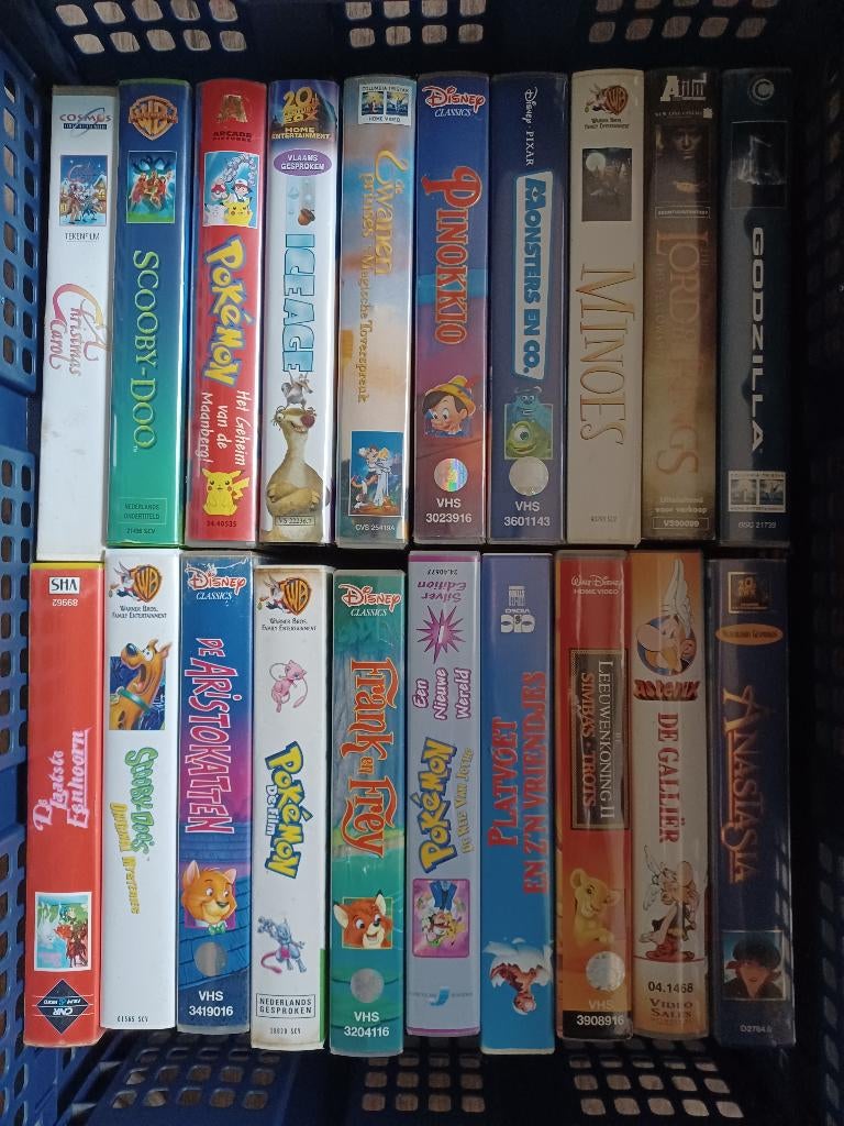 163 VHS video films, Cd's en Dvd's, VHS | Film, Gebruikt, Overige genres, Alle leeftijden, Ophalen