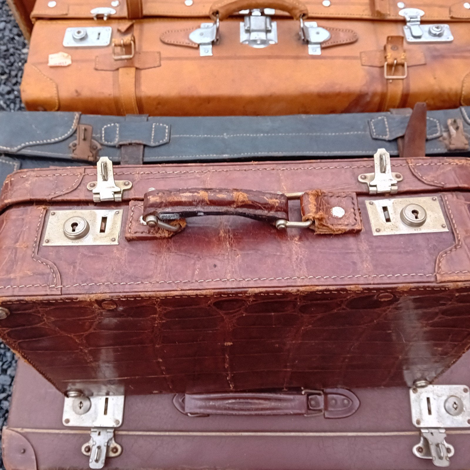 Lot de valises et malle anciennes, Antiquités & Art, Antiquités | Accessoires de maison