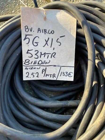 5G x 1,5 flexibele kabel, Doe-het-zelf en Bouw, Elektriciteit en Kabels, Ophalen of Verzenden, Zo goed als nieuw, Kabel of Snoer