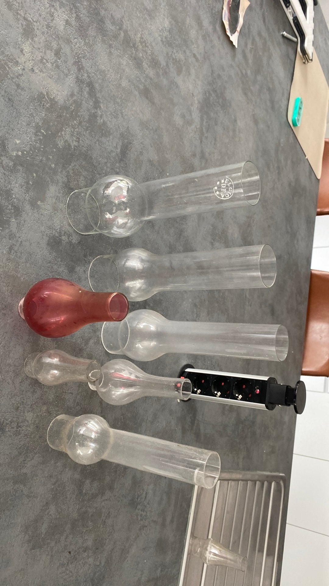 Vervangingsglas voor petroleumlamp, Ophalen