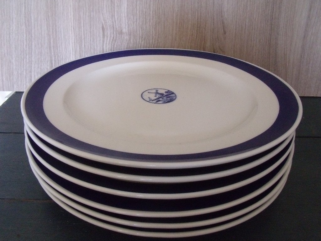 6 assiettes Royal BOCH for OldDutch diamètre 25 cm, Enlèvement