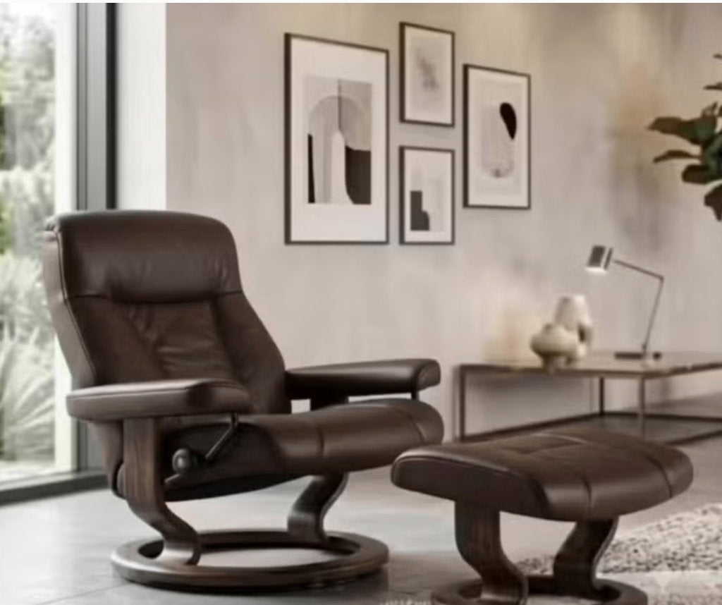 stressless relax met voetbankje, Huis en Inrichting, Ophalen, Gebruikt, Hout